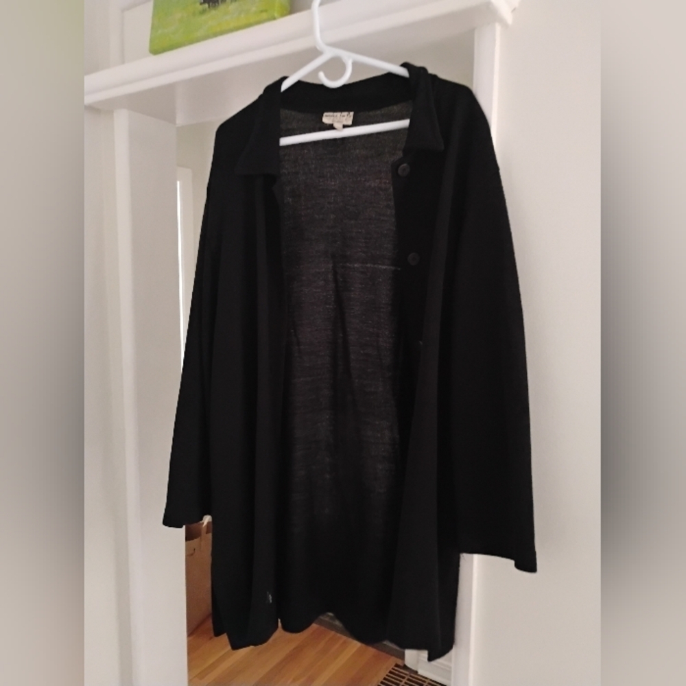 Vintage Monika Turtle Elegant Black Women's Top